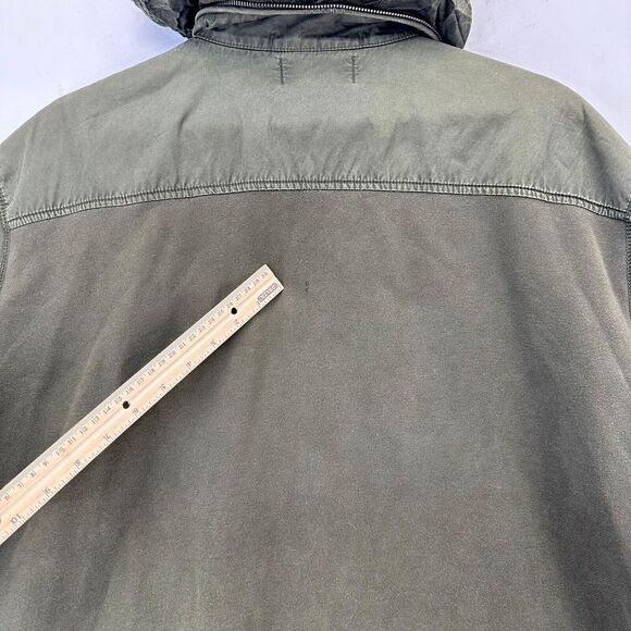 VTG 80s Polo Ralph Lauren Olive Fleece Hidden Hood Full Zip Jacket Patch Logo XL - Picture 12 of 14